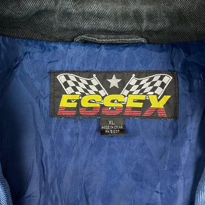 Vintage Essex Ford Racing Denim Jacke blau XL