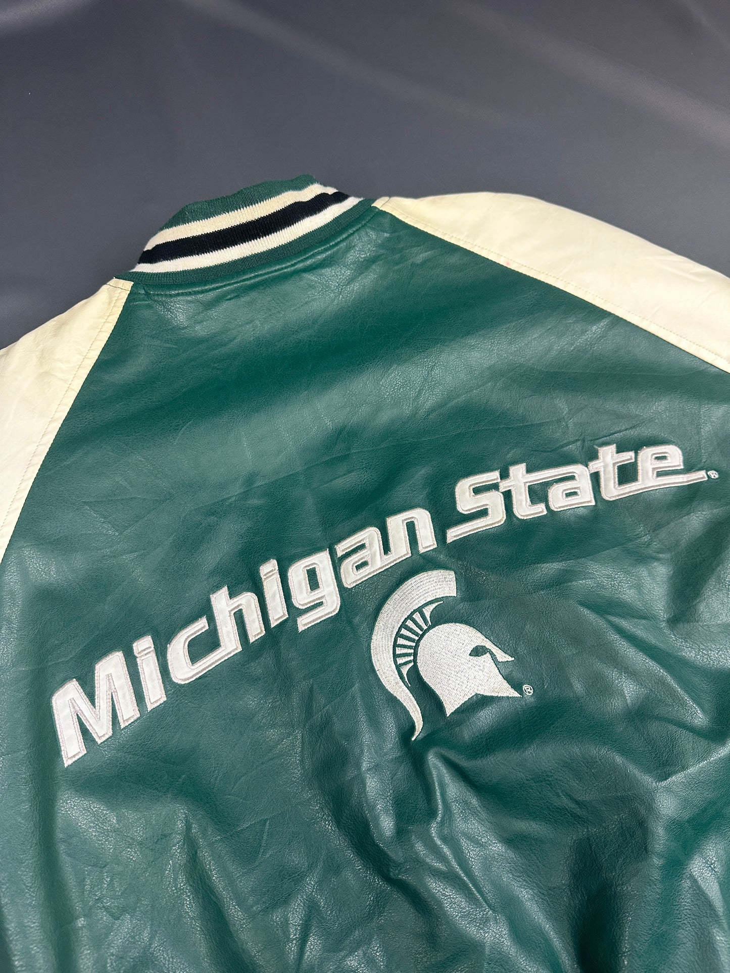 Vintage Michigan State College Jacke grün M