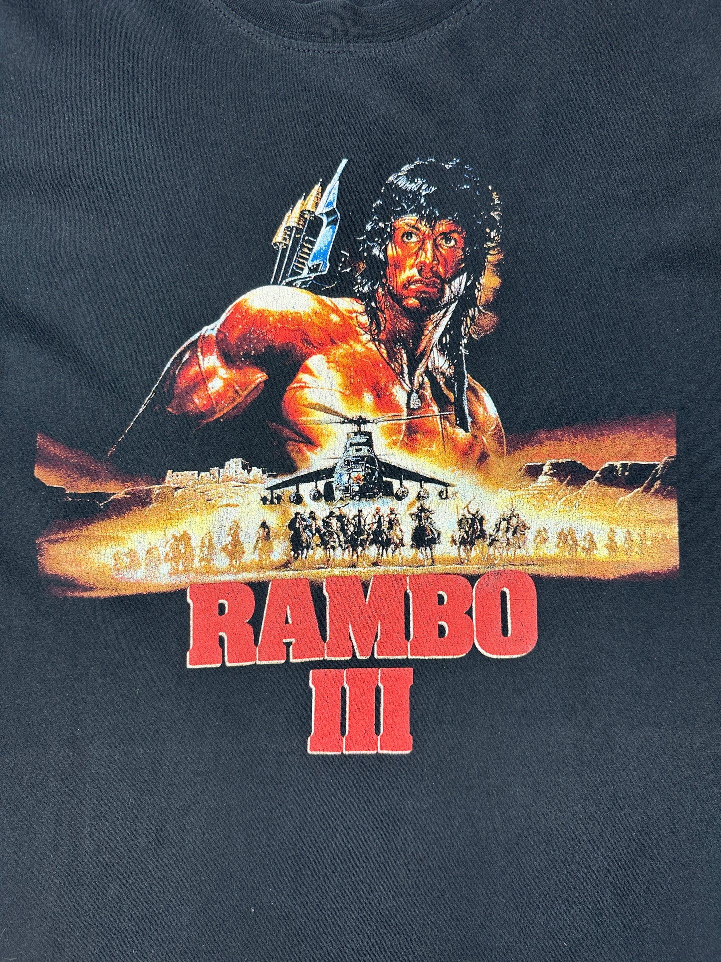 Vintage Rambo 3 T-Shirt schwarz XL