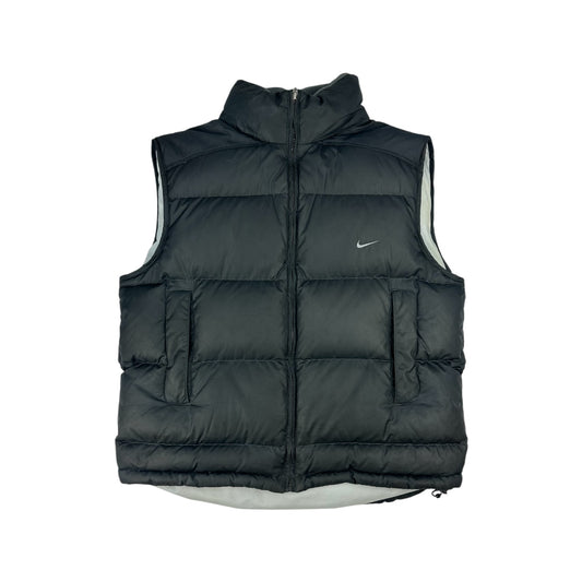 Vintage Nike Puffer Weste schwarz L