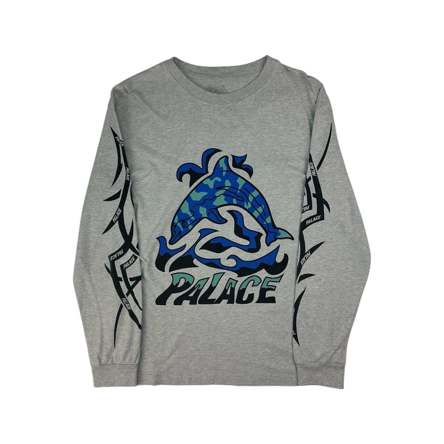 Palace Sketchy Dolphin Longsleeve Shirt grau M