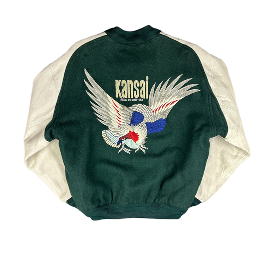 Vintage Kansai College Jacke 80's grün M