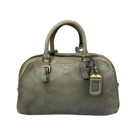 Vintage Prada Cervo Lux Dome Handtasche grau