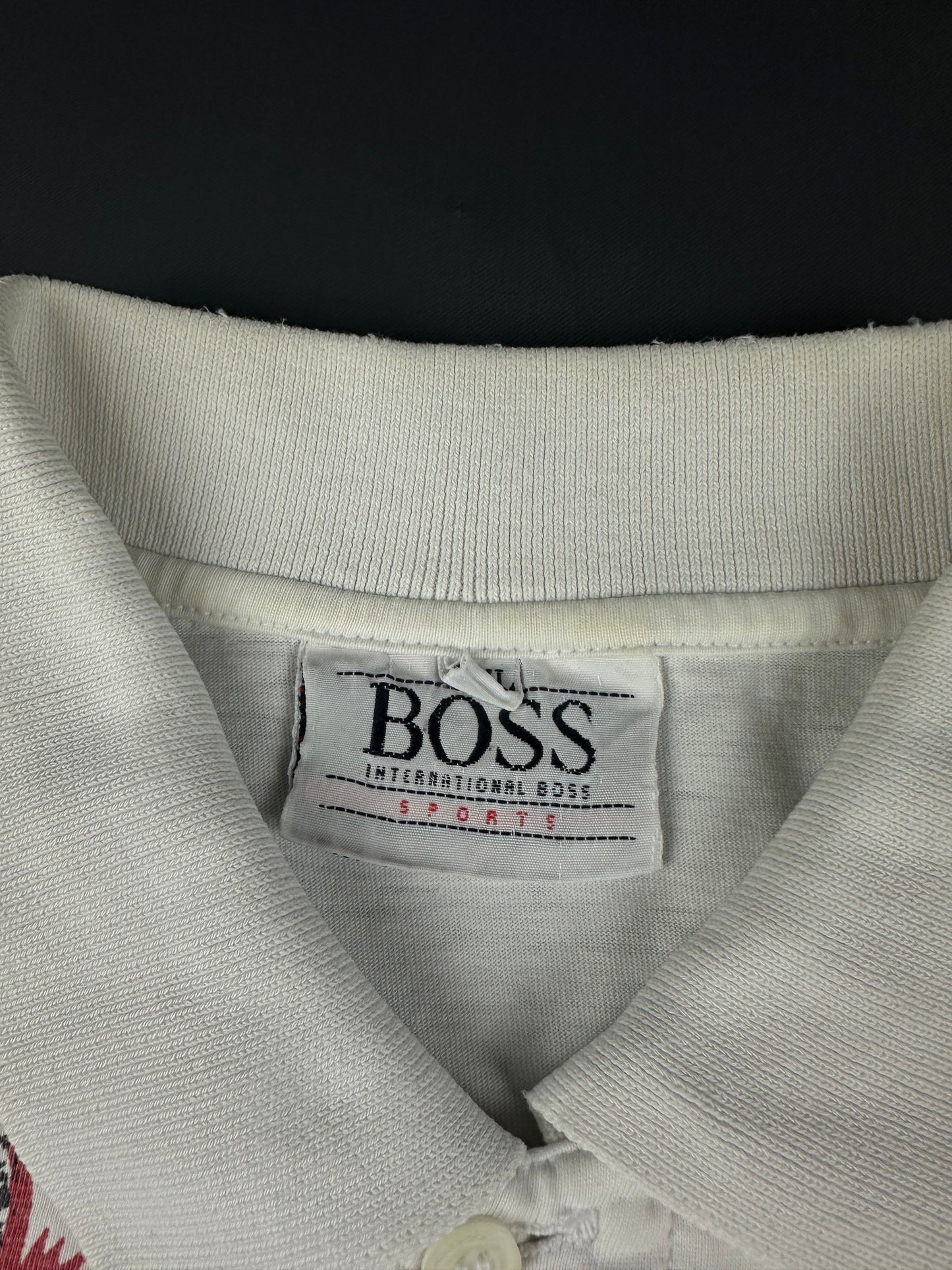 Vintage Hugo Boss Polohemd weiss L