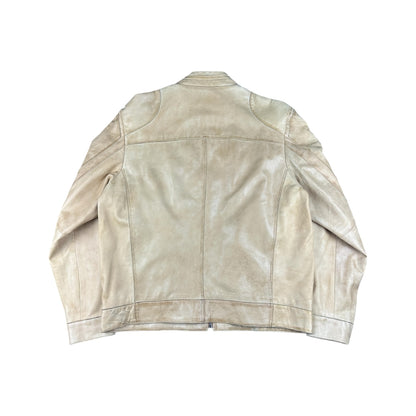 Vintage Carlo Colucci Lederjacke beige XL