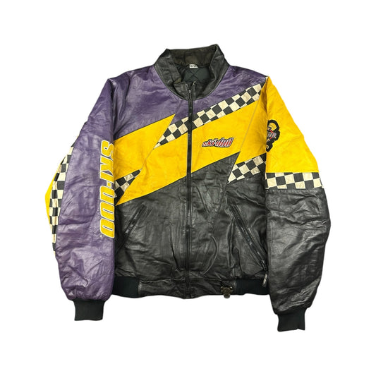 Vintage Ski-Doo Echtleder Racing Jacke L