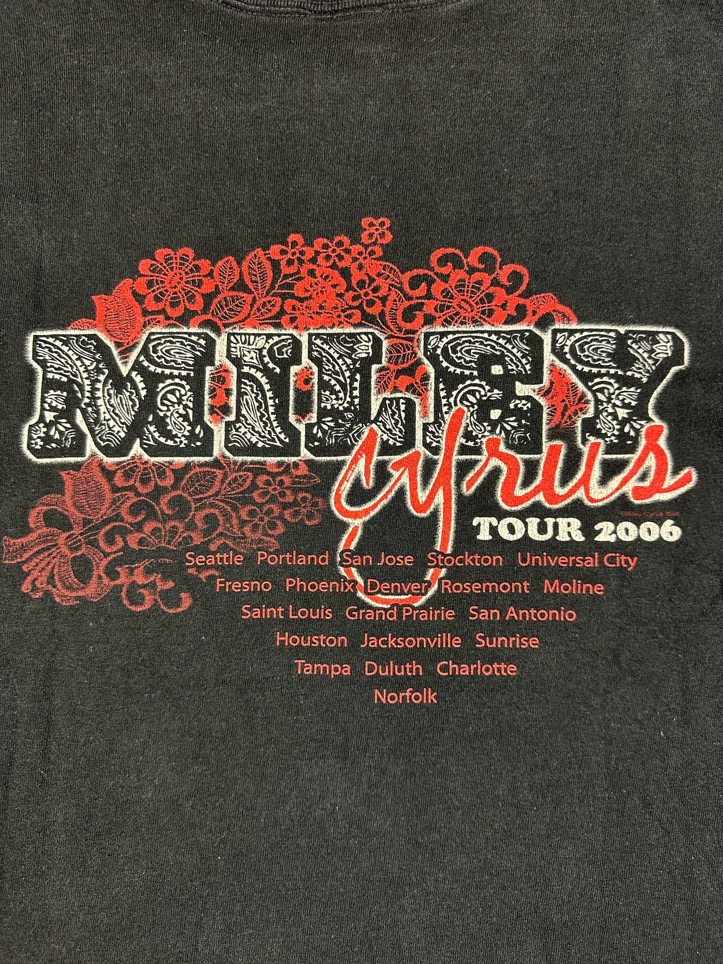 Vintage Miley Cyrus T-Shirt schwarz S