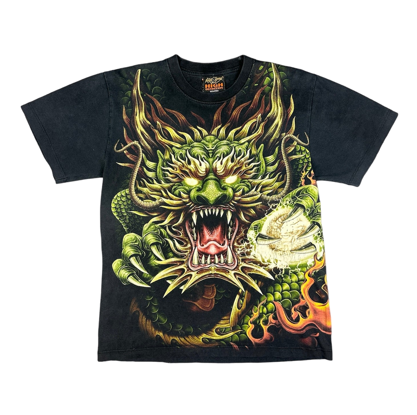 Vintage Dragon T-Shirt schwarz M