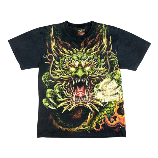 Vintage Dragon T-Shirt schwarz M