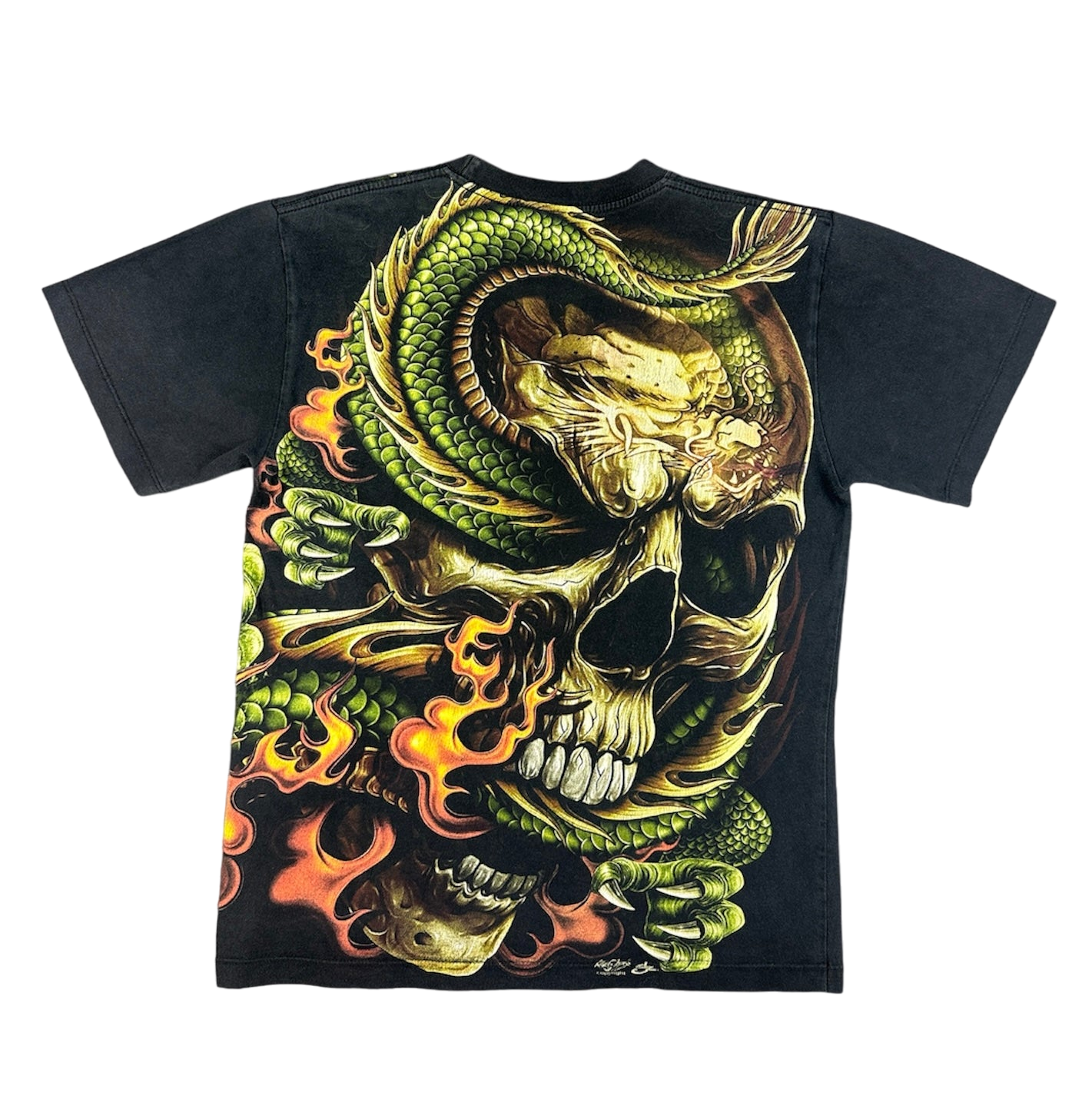 Vintage Dragon T-Shirt schwarz M