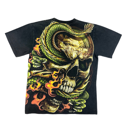 Vintage Dragon T-Shirt schwarz M