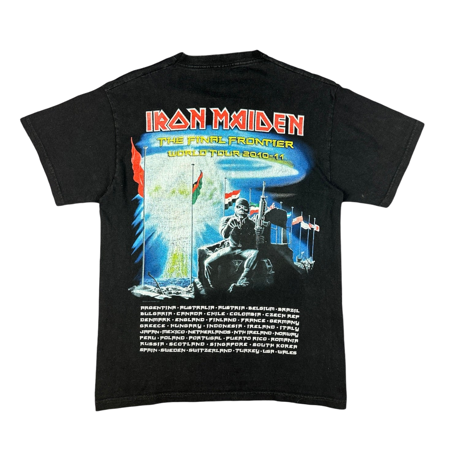 Vintage Iron Maiden "The Final Frontier" Tour T-Shirt schwarz M