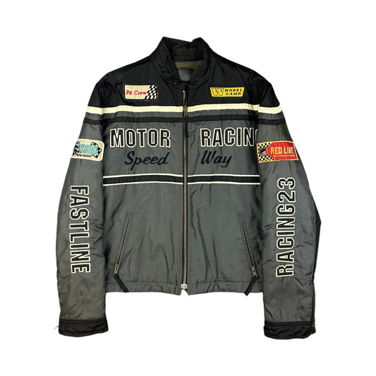 Vintage Cordon Team Racing Jacke schwarz M