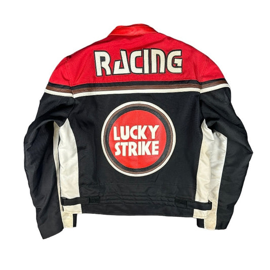 Vintage Lucky Strike Racing Jacke schwarz Damen XL