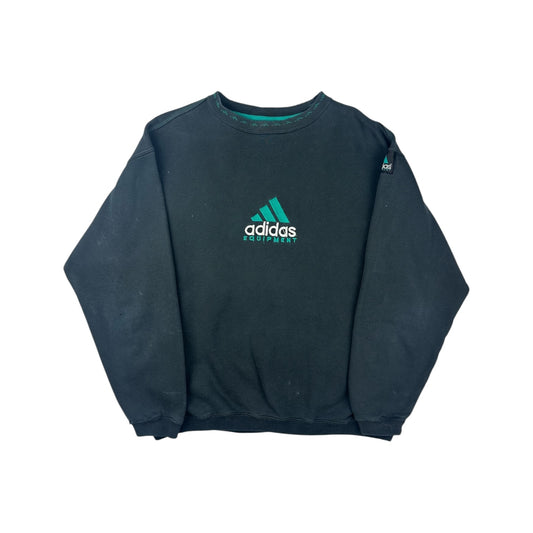 Vintage Adidas Equipment Pullover schwarz S