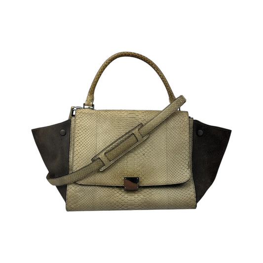 Vintage Celine Trapez Snakeskin Tasche beige