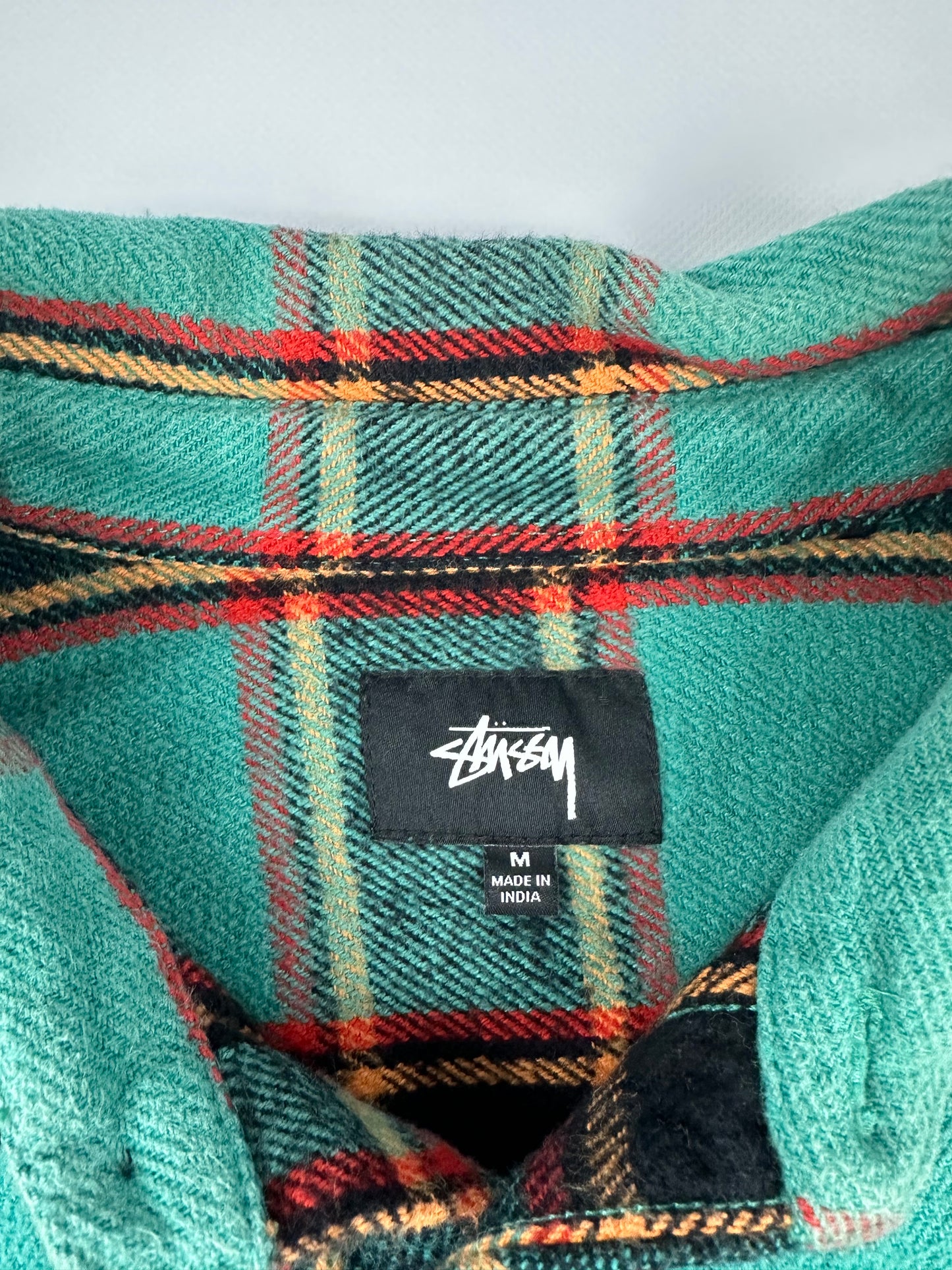 Stüssy Flanell Hemd türkis M